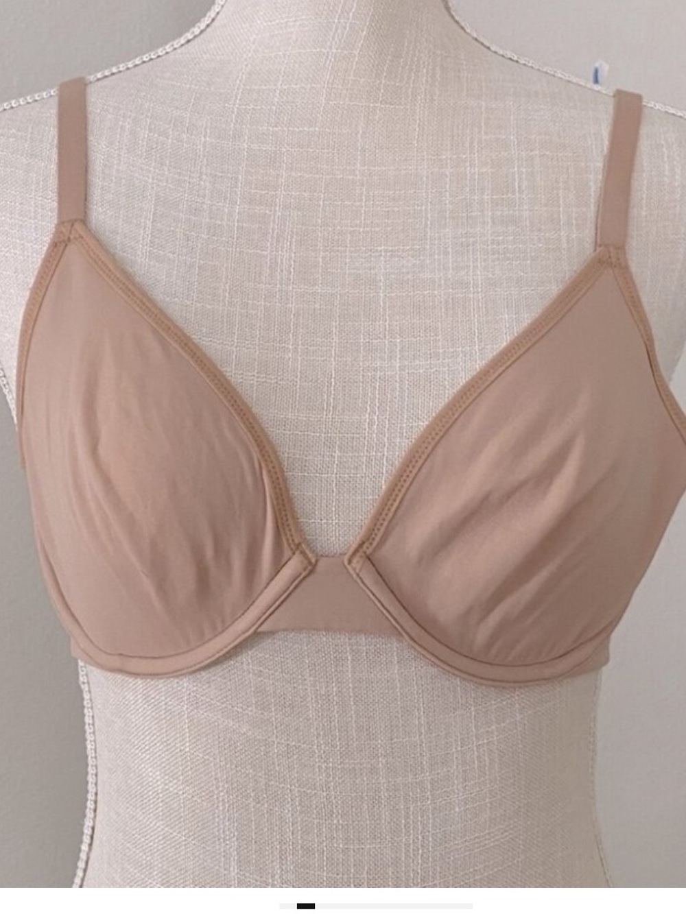 GAP BODY Bare Natural Plunge Smooth Bra Beige 34 A